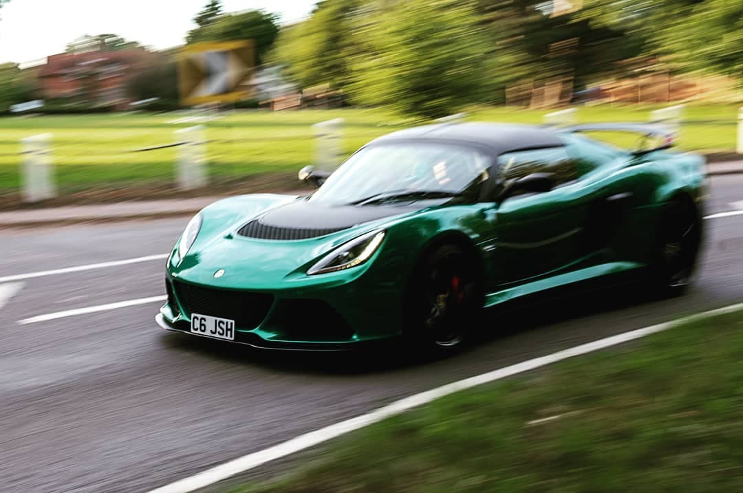 A photograph from a car photography session in Lowestoft, Green Lotus Exige 350 Cup