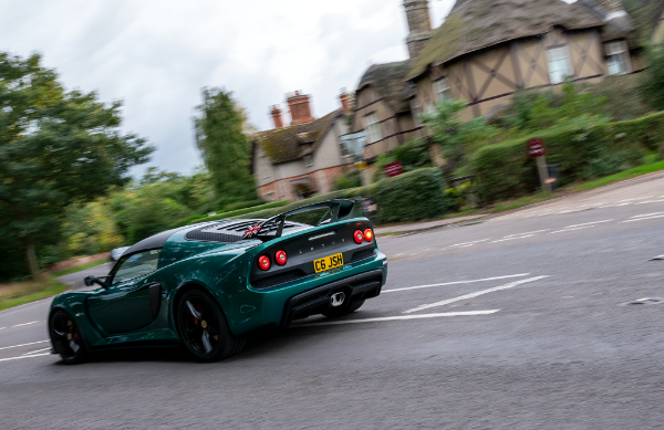 A photograph from a car photography session in Lowestoft, Green Lotus Exige 350 Cup