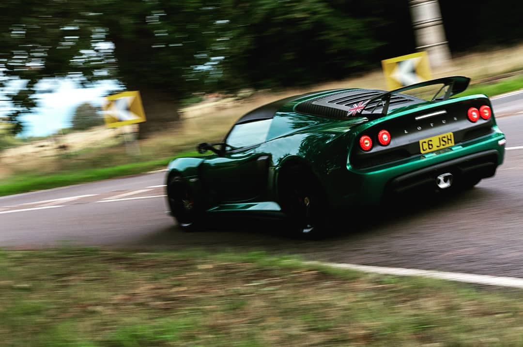 A photograph from a car photography session in Lowestoft, Green Lotus Exige 350 Cup