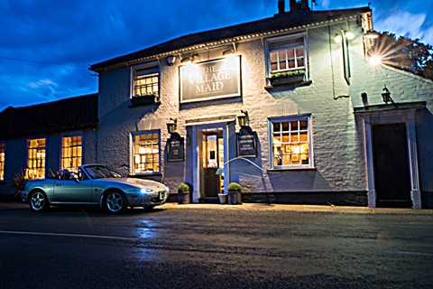 A photograph from a car photography session in Lowestoft, featured is a grey Mazda Eunos MX-5